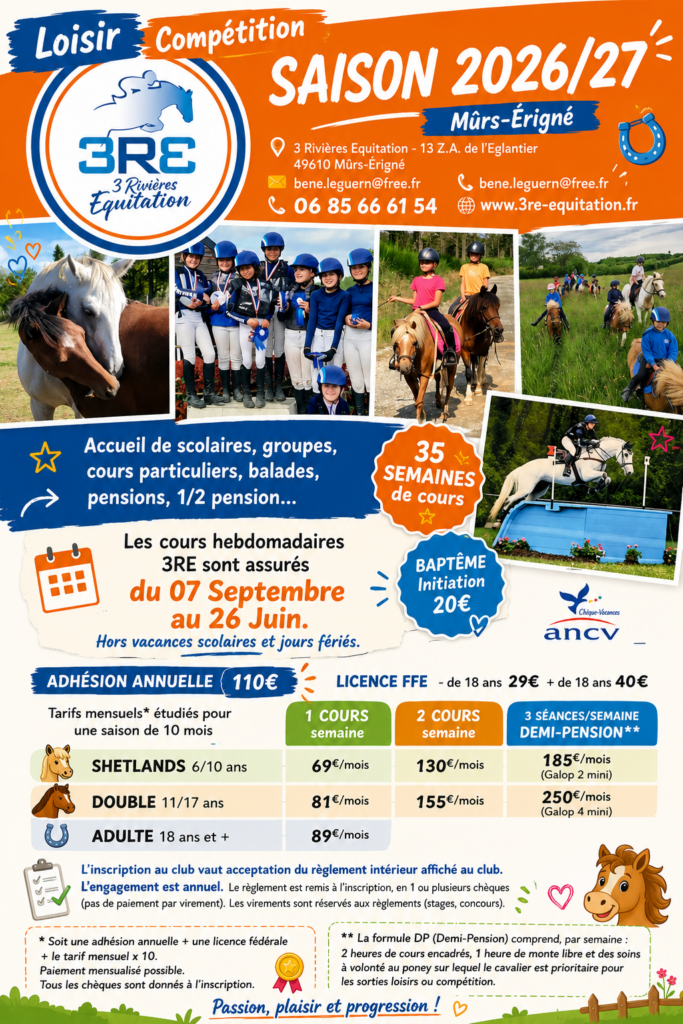 Inscription 2026/2027 tarifs 26 27